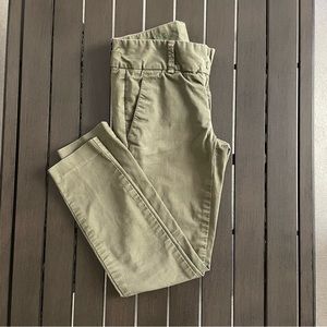 J. CREW GREEN CROPPED ANDIE CHINO PETITE PANTS!!